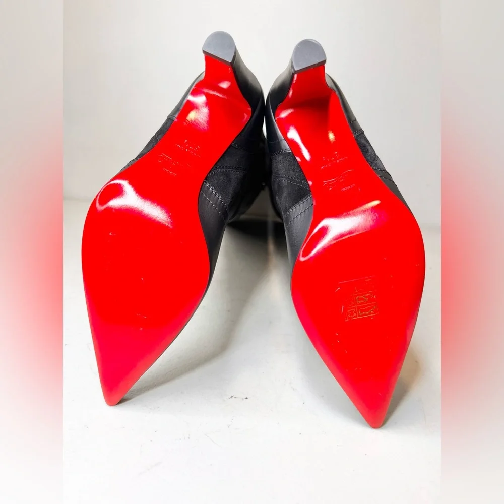 Christian Louboutin Santia Botta 85mm Knee-High Western Pointed Toe Heeled Boots - Picture 10 of 11